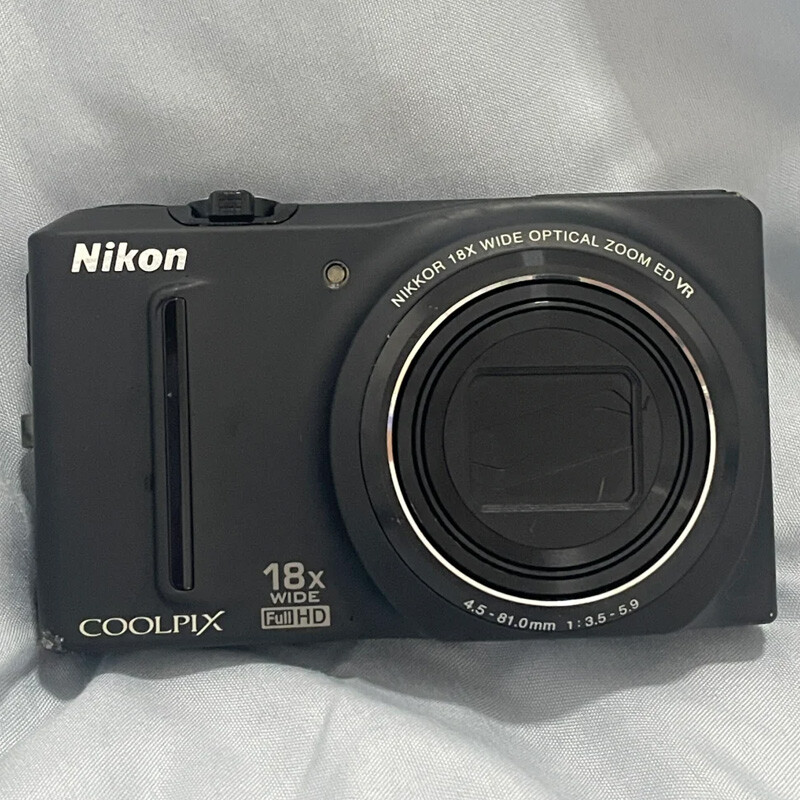 Nikon COOLPIX S9100 12.1MP 18x HDMI Digital Camera Black English
