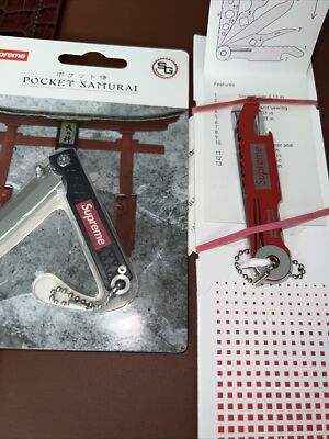 NEW Supreme StatGear Pocket Samurai Knife Black Crono N5 Red True
