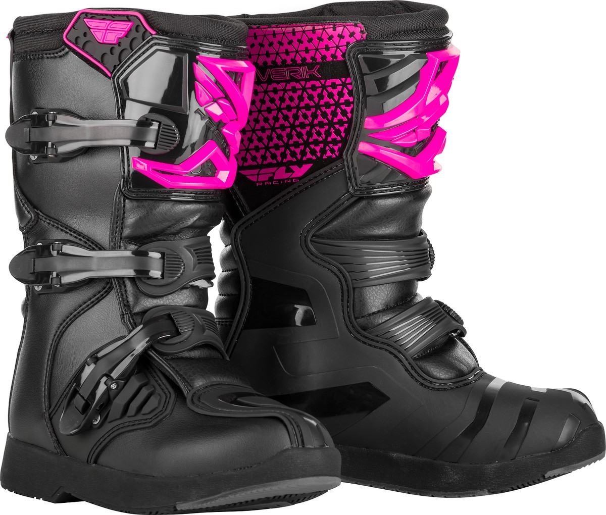 FLY RACING MAVERIK BOOTS YOUTH PINK/BLACK SZ 06 # 364-67906 | eBay