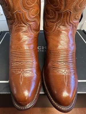 Lucchese 1883 Men's Handmade Chocolate Calfskin Medium Toe Western