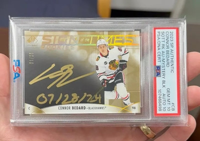 SP Authentic Sign of the Times Mystery Black 1/25 Connor Bedard