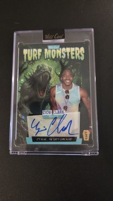 Zion Clark 1/1 Auto Turf Monsters Haunted Hits Multi Sport Wild