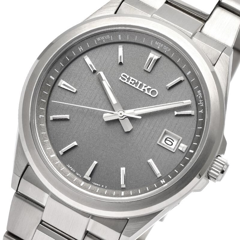 SEIKO SELECTION S SBTM347 Stainless Steel Radio Solar Watch Gray