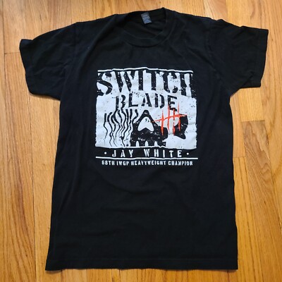 Switchblade Jay White T-Shirt Women's Small S Bullet Club Gold