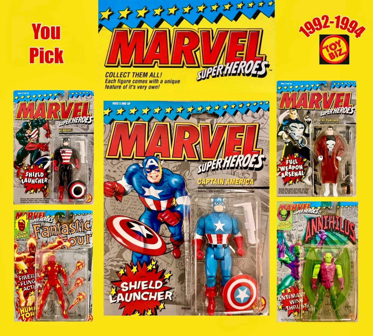 You Pick Various 1990-1994 Marvel Super Heroes 5