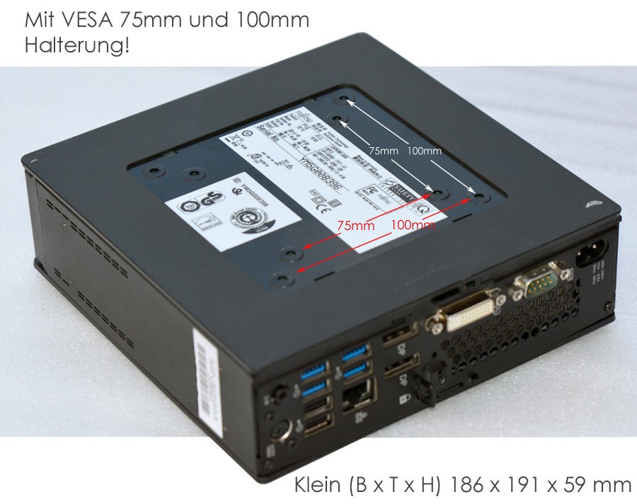 Fujitsu i3-7 Q957 Mini Computer 3400 MHZ 8GB DDR4 128GB SSD Usb-C