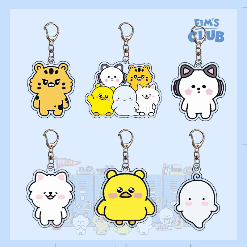 Kpop LE SSERAFIM FIM'S CLUB Cartoon Cute Acrylic Keychain Keyring