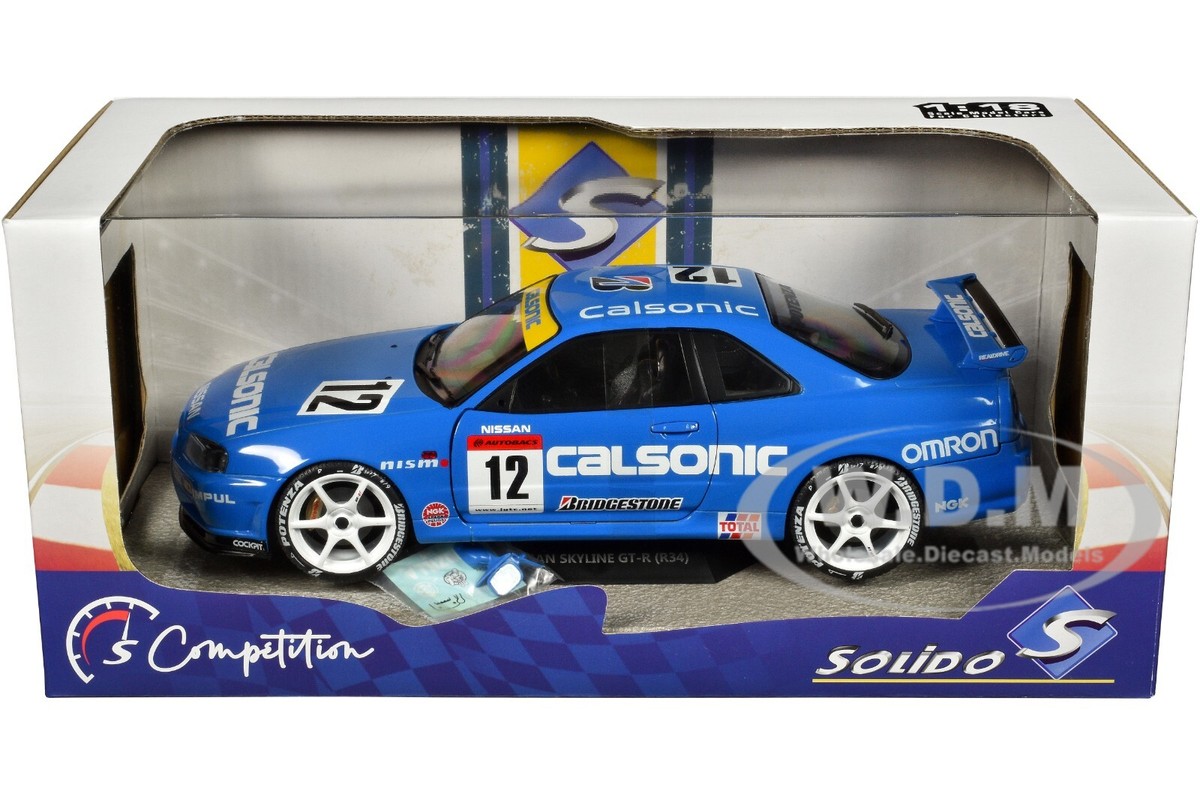 2000 NISSAN SKYLINE GT-R (R34) RHD #12 CALSONIC TRIBUTE 1/18 BY