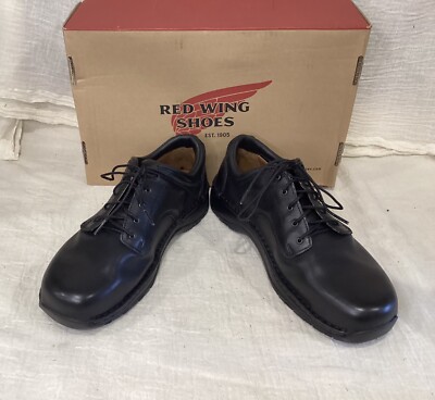 RED WING Made in USA 8703 BLACK OXFORD LACE WORK UTILITY Shoes NEW