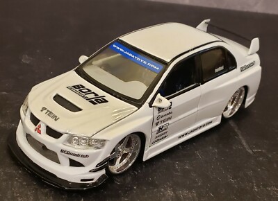 Jada Toys Mitsubishi Lancer EVO Import Racer White 1:24 #50390-9