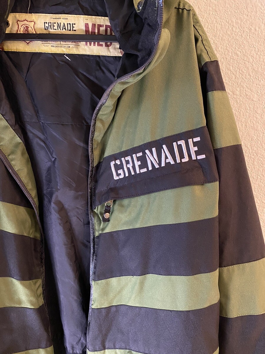 Grenade Fatigue Project Mens Medium Snowboard Jacket Green & Black