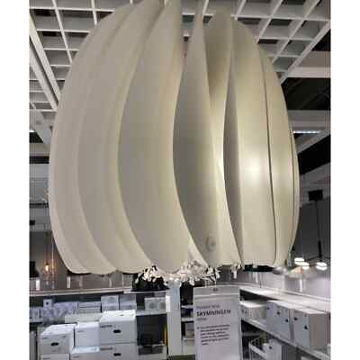 IKEA SKYMNINGEN Pendant lamp, white, curved turbine shape 16x 17