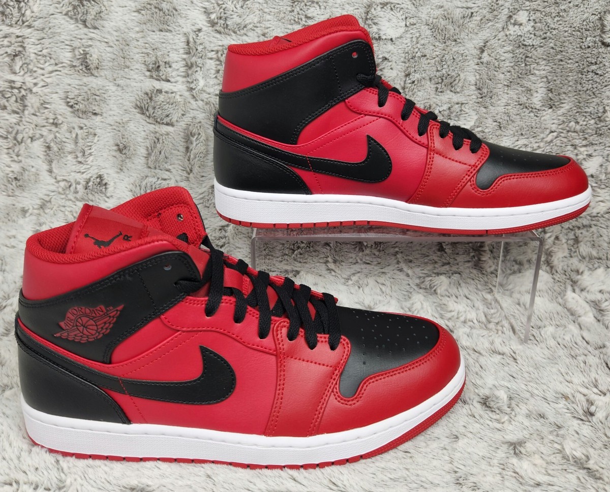 Nike Air Jordan 1 Mid 'Reverse Bred' Men's Shoes Size 10.5 Model