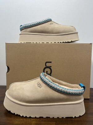UGG Tazz DRIFTWOOD Women's Size 7W Platform Slippers 1122553 SHIPS