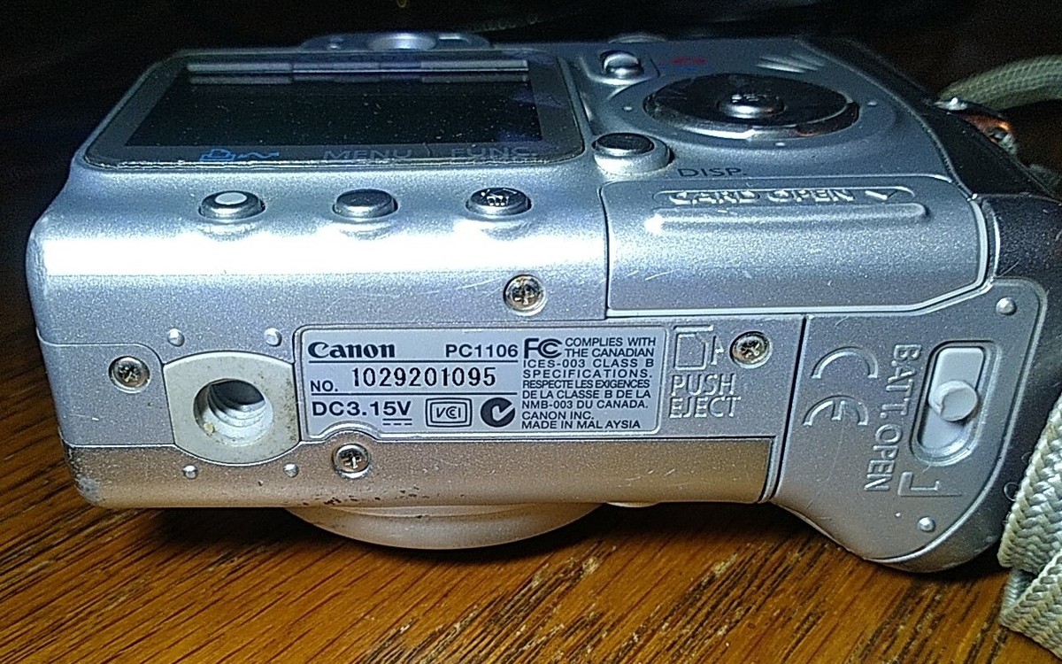 Canon PowerShot A520 4.0MP Digital Camera - Silver Turns On, For