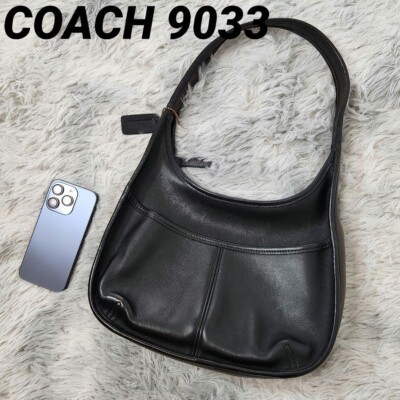 Extremely Rare Made In USA Old Coach 9033 Shoulder Bag Black x