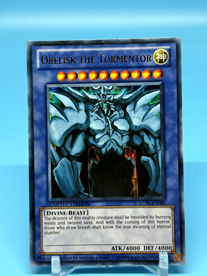 1996 YU-GI-OH! GBI-002 Obelisk the Tormentor Ultra Rare with Blue
