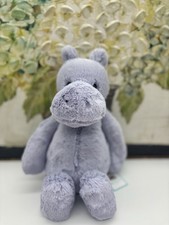 Jellycat Bashful Lilac Hippo Medium 12in Plush Animal Toys for