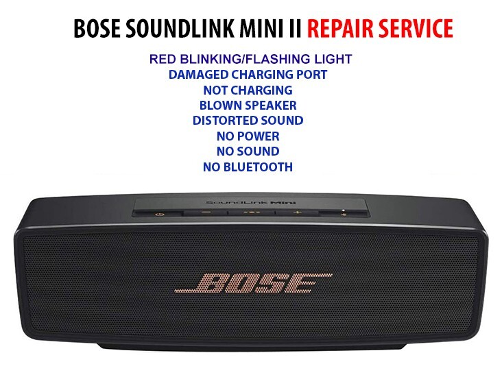 BOSE Soundlink Mini II REPAIR SERVICE for Red Flashing Light, No
