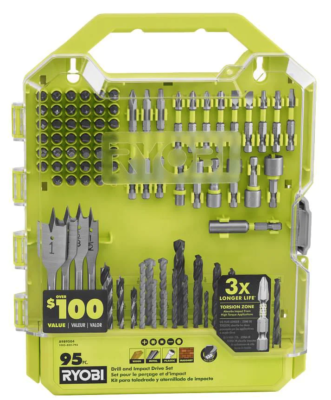 RYOBI - A989504 - Drill and Impact Drive Kit - 95 Piece | eBay