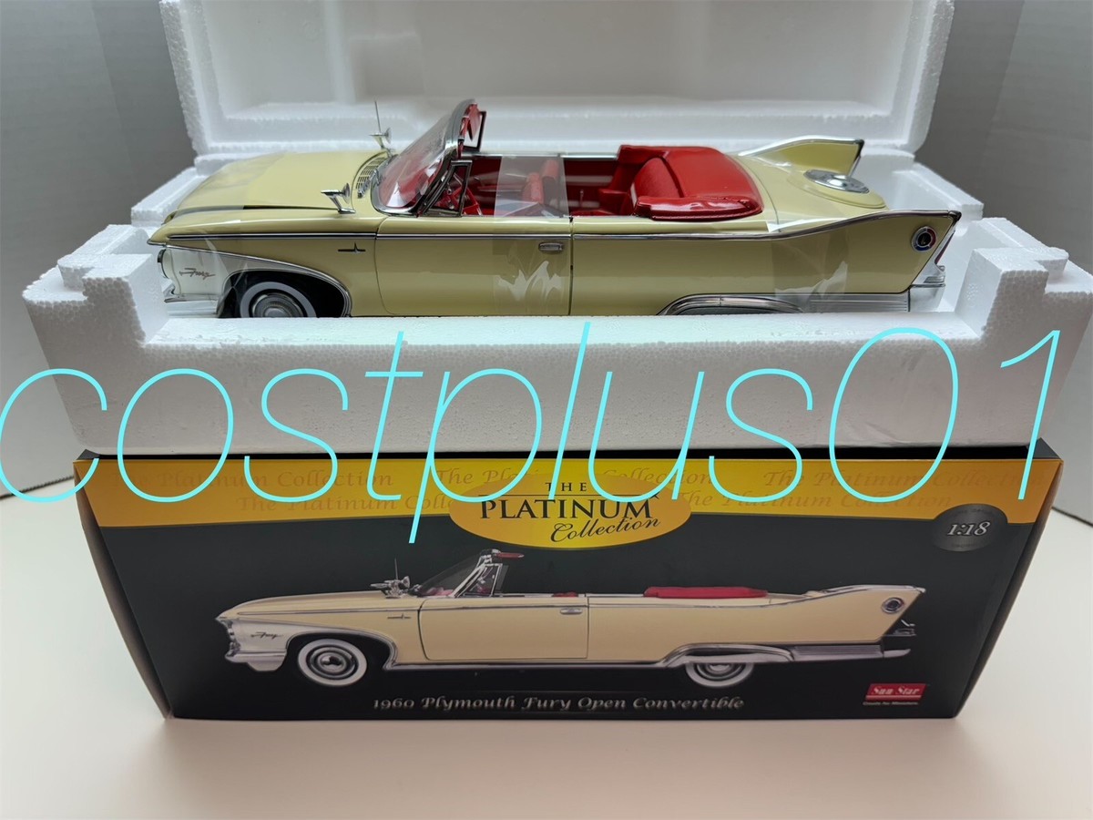 SUN STAR 1960 PLYMOUTH FURY OPEN CONVERTIBLE 1:18 BEIGE THE