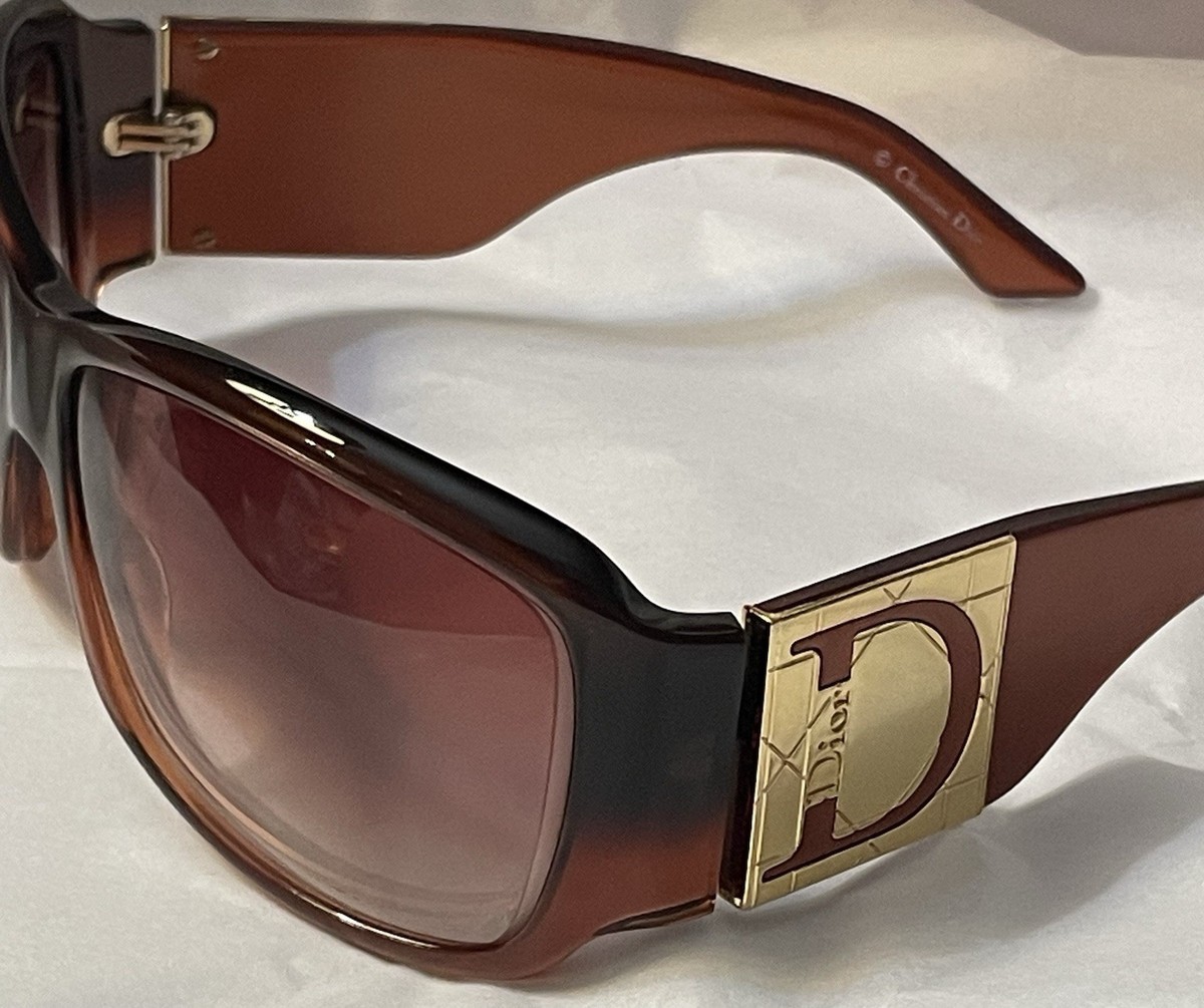 Christian Dior Sunglasses Italy Shaded 1 QJPS2 Brown Tones Logo