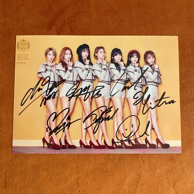 AOA Group Autographed Signed Photo 5*7 K-POP Picture Collection