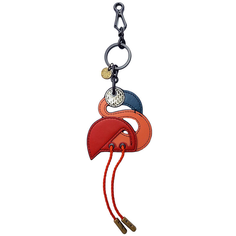 Bottega Veneta Bag Charm Keyring Keychain Bird Motif Pink Leather