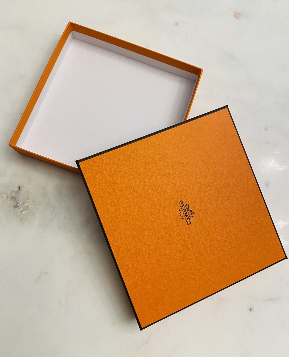 Hermes Empty Orange Small Gift Box 6.5”X 6.75”X 1.25” Great