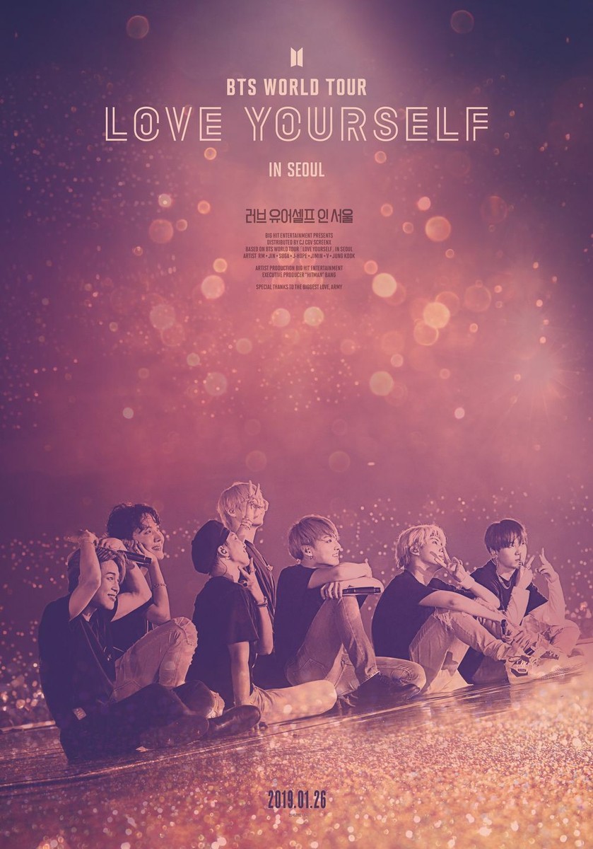 BTS World Tour Love Yourself In Seoul Movie Poster 18'' x 28'' ID