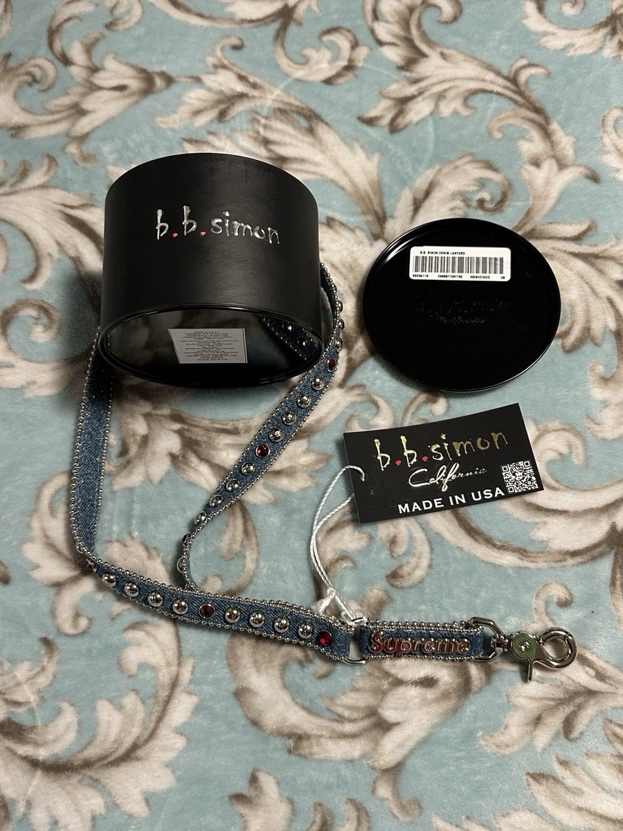 SUPREME B.B. SIMON DENIM LANYARD (WASHED INDIGO) SS25 DENIM
