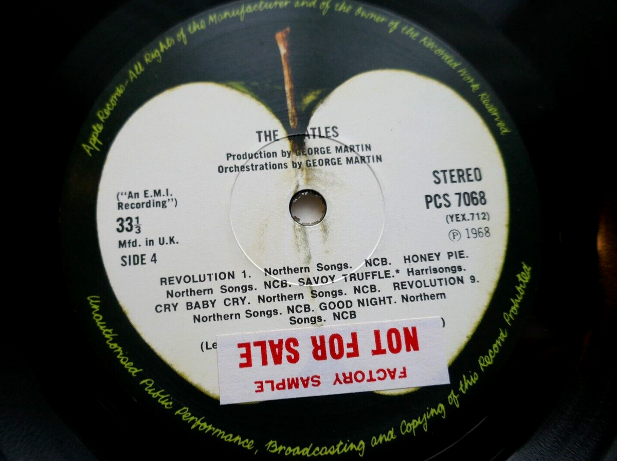 THE BEATLES WHITE ALBUM LP UK STEREO FACTORY SAMPLE DEMO 1973