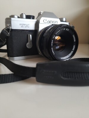 CANON TX 35mm FILM CAMERA WITH CANON FD 50mm 1:1,8 SC LENS VINTAGE