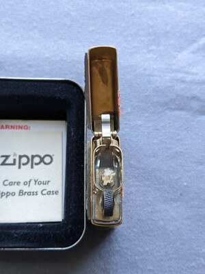 VTG 1998 BARRETT SMYTHE ZODIAC SERIES VIRGO SOLID BRASS ZIPPO