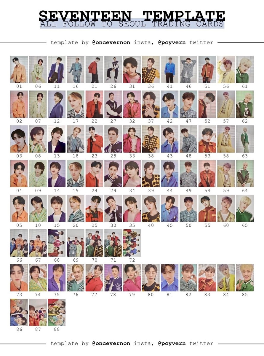 SEVENTEEN TOUR FOLLOW TO SEOUL OFFICIAL TRADING PHOTOCARD | eBay