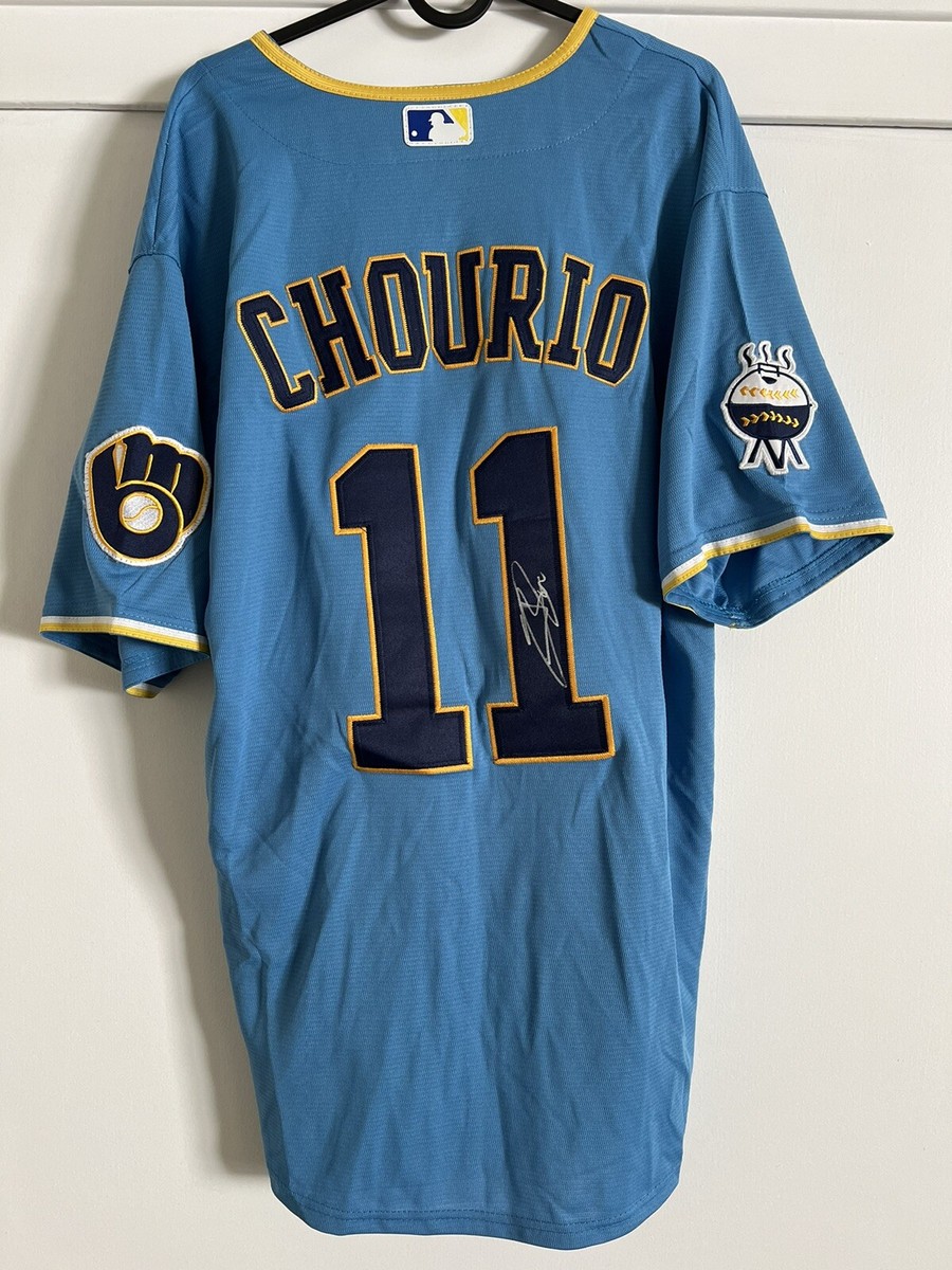 Jackson Chourio SIGNED Milwaukee Brewers City Connect Jersey Size