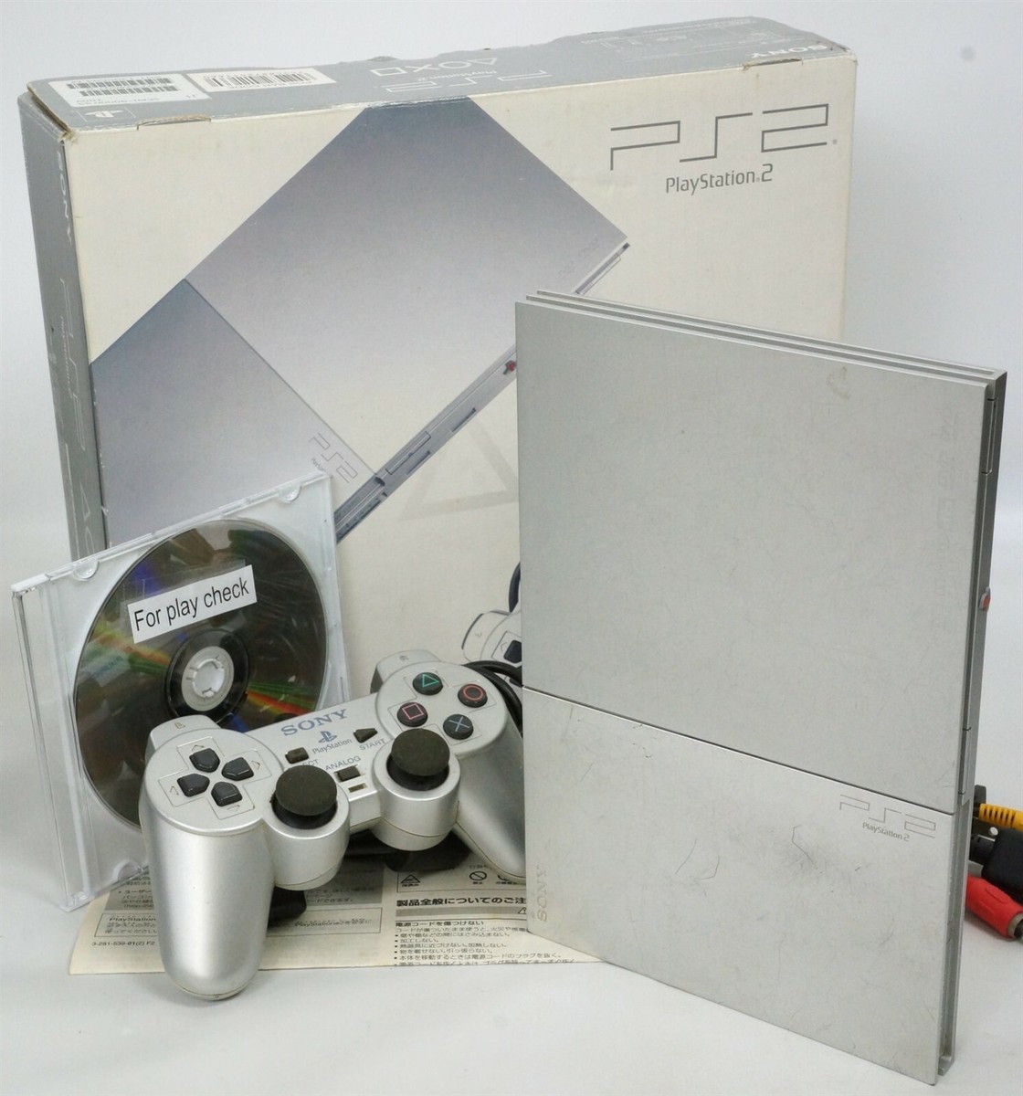 PS2 Playstation 2 Silver Console Boxed SCPH-90000 Tested System