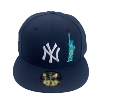 New York Yankees Navy New Era 59fifty fitted hat cap size 8 | eBay