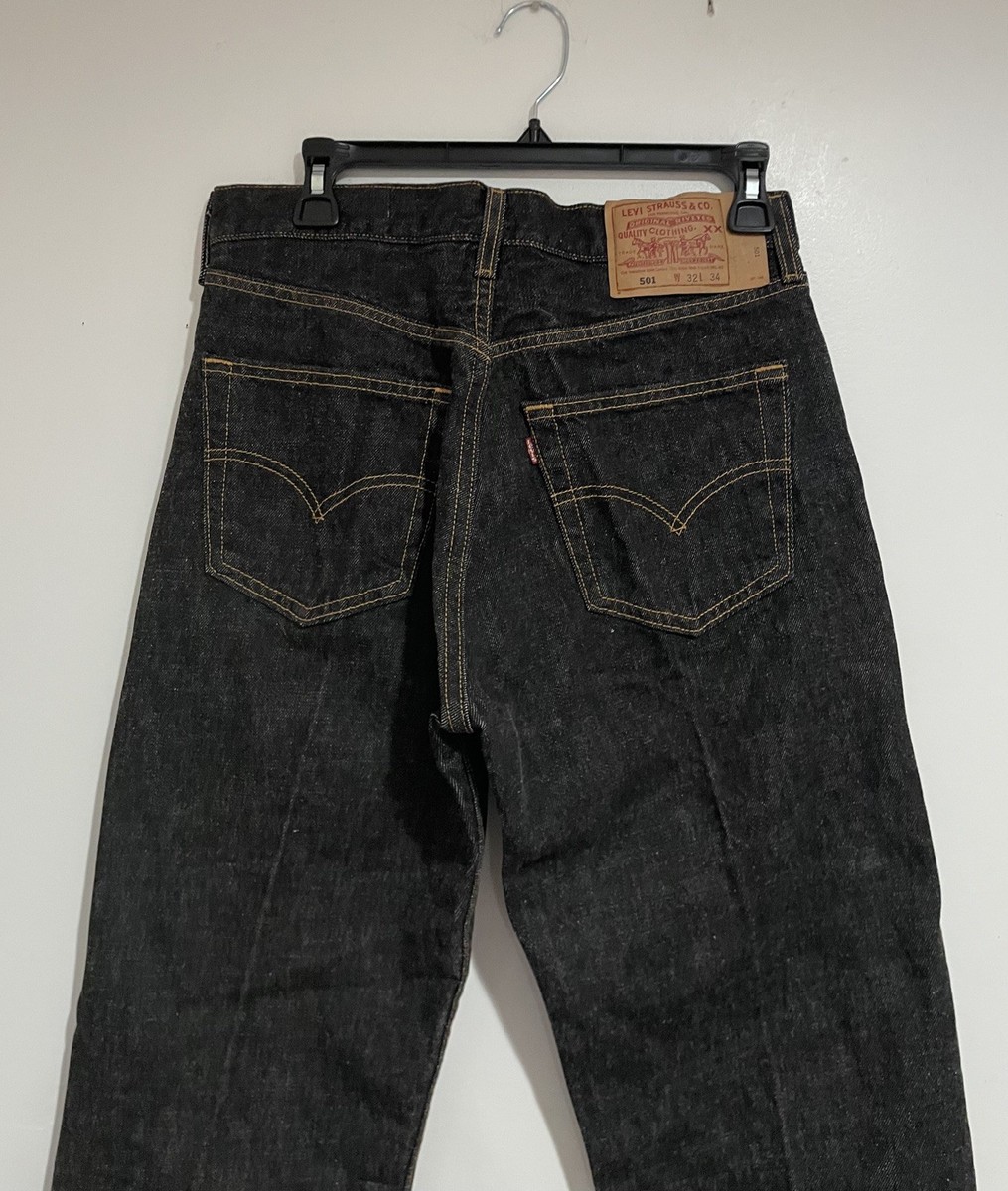 Vintage Levi's 501 32x34 80s 90s Black Jeans Deadstock XX NWT USA