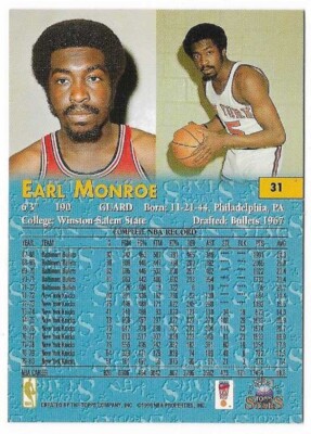 EARL MONROE 1996 Topps NBA Stars Basketball # 31 New York Knicks