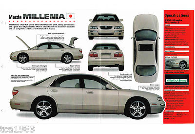 MAZDA MILLENIA SPEC SHEET / Brochure / Catalog / Pictures: 1999