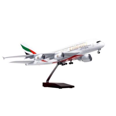 1:160 Emirates Airways A380 Plane Model / LED Light & Wheel