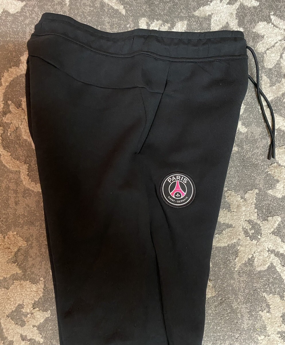 Nike PSG Paris Saint Germain Tech Fleece Pants Black Mens Sz Large