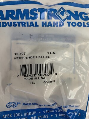 10-707 ARMSTRONG TOOLS 1/4