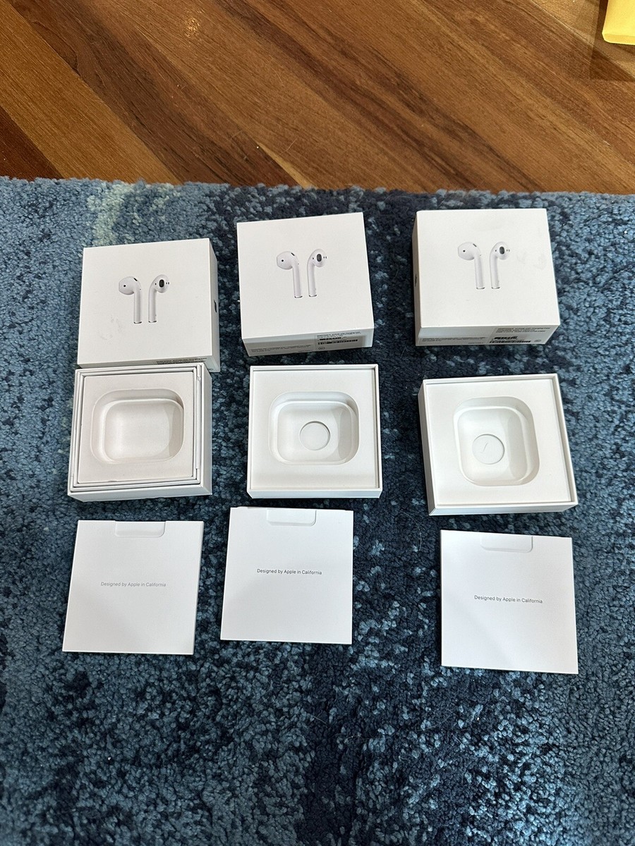 Apple AirPods 2nd Generation Box Only White lot of 3 703669904817