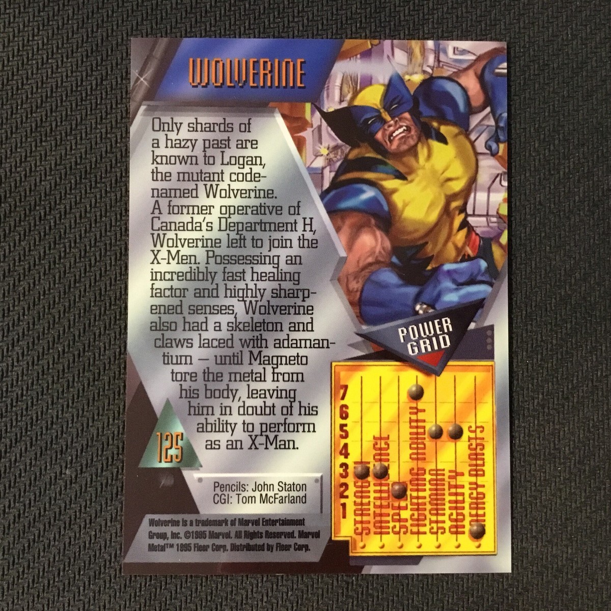 1995 Fleer Marvel Metal Base #125 Wolverine | eBay