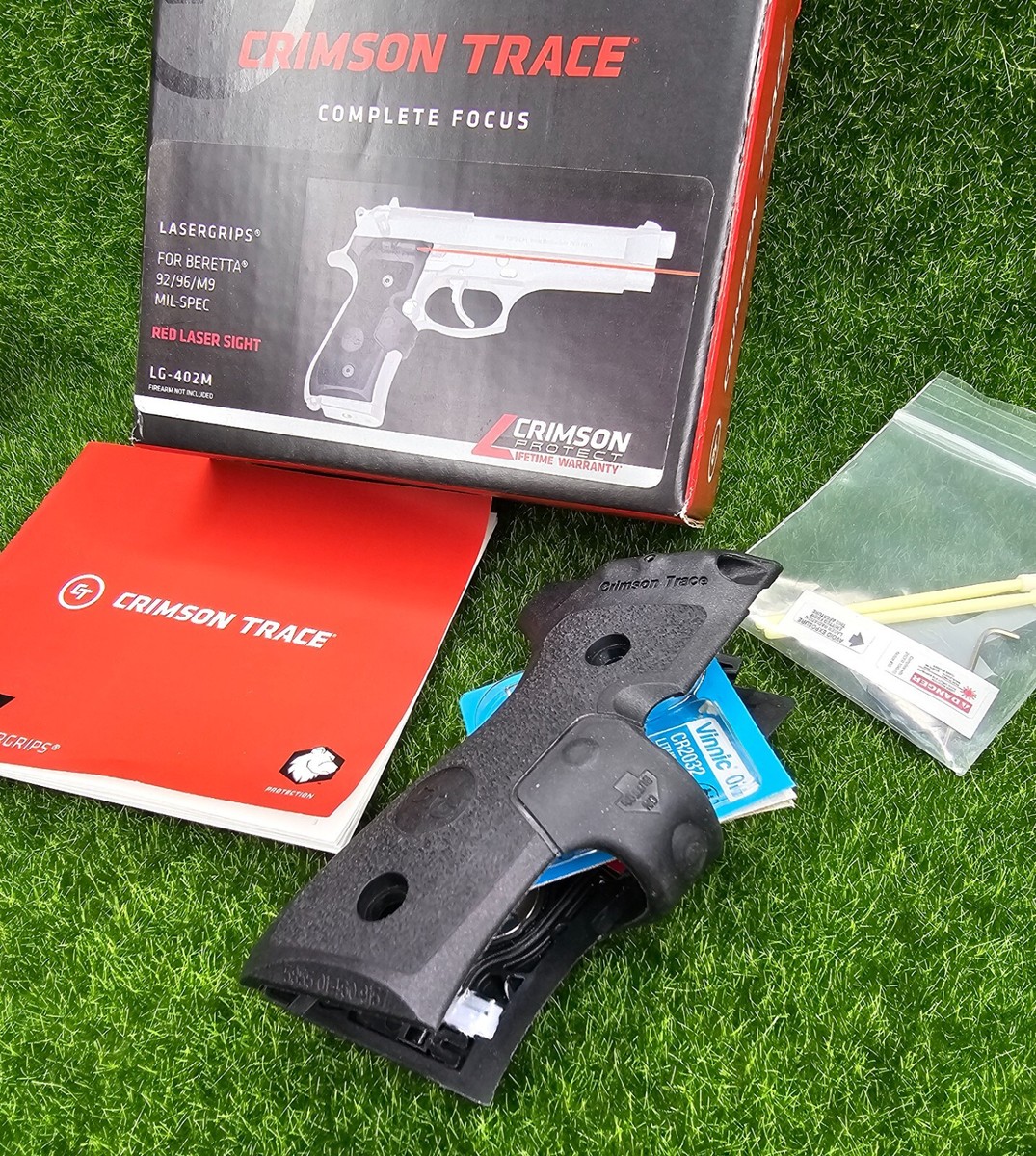 Crimson Trace #LG-402M Red Mil-Spec Lasergrips for Beretta 92/96