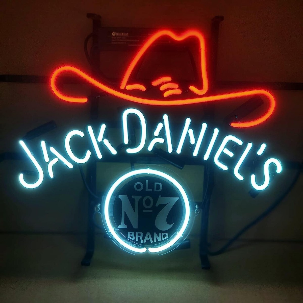 Jack Daniel's ネオン風サイン Jack Daniels Glass Neon Light Sign 17