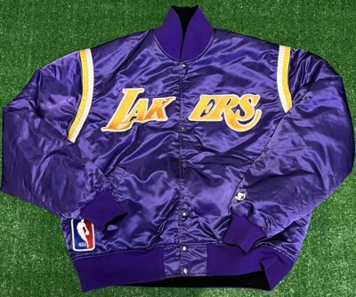 Vintage LA Los Angeles Lakers Starter Satin Reversible Black