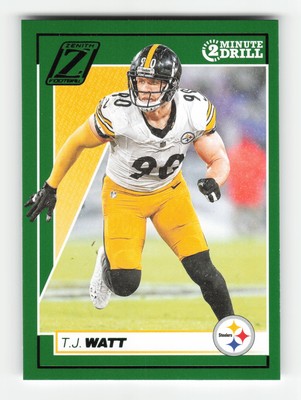 2024 Panini Zenith #85 T.J. Watt Green 2 Minute Drill | eBay